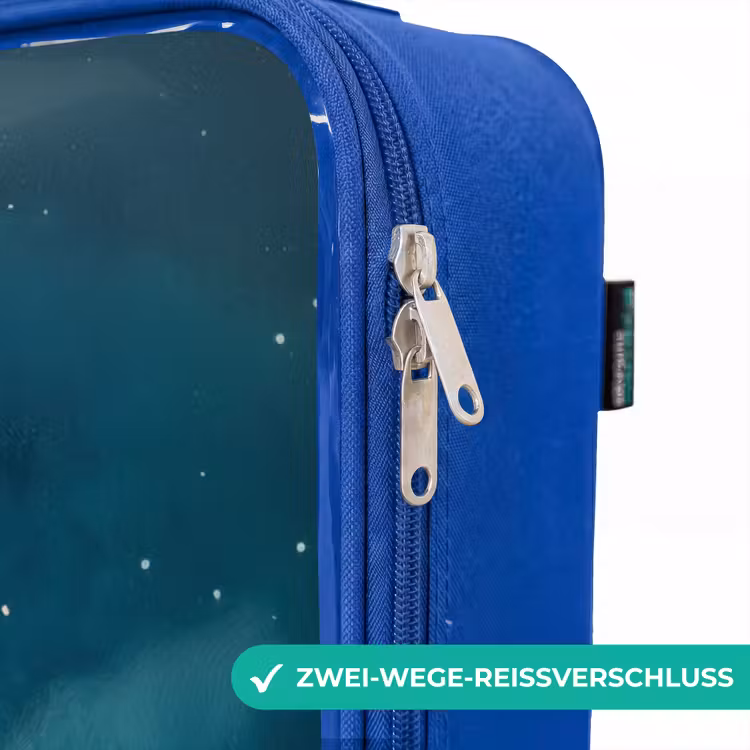 Kinderkoffer Blau - Grünes Ungeheuer auf Mondsichel — 5