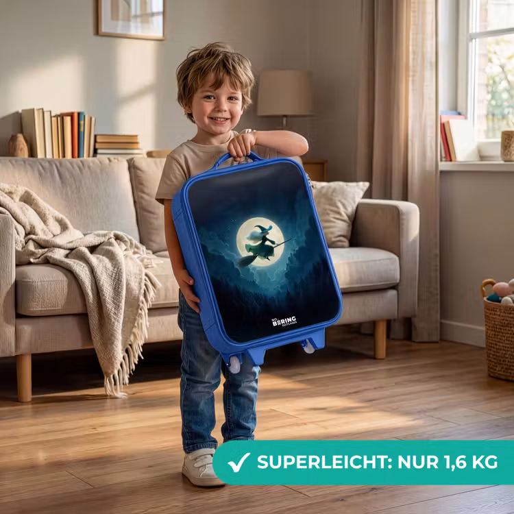Kinderkoffer Blau - Hexe im Mondscheinflug — 3
