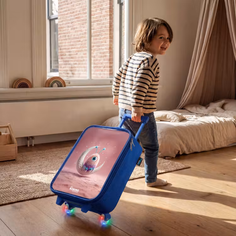 Kinderkoffer Blau - Mondwippe mit Fluffy Weasel — 2