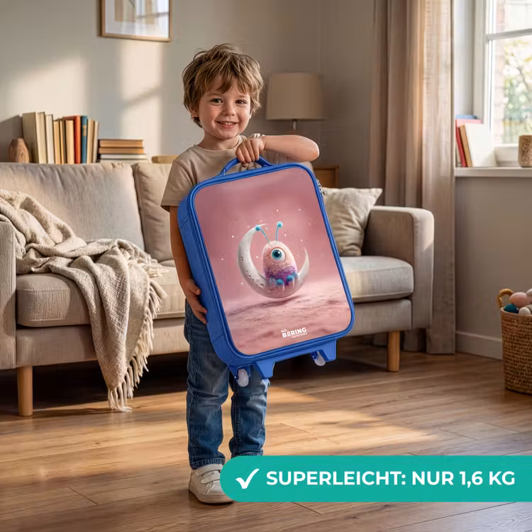 Kinderkoffer Blau - Mondwippe mit Fluffy Weasel — 3