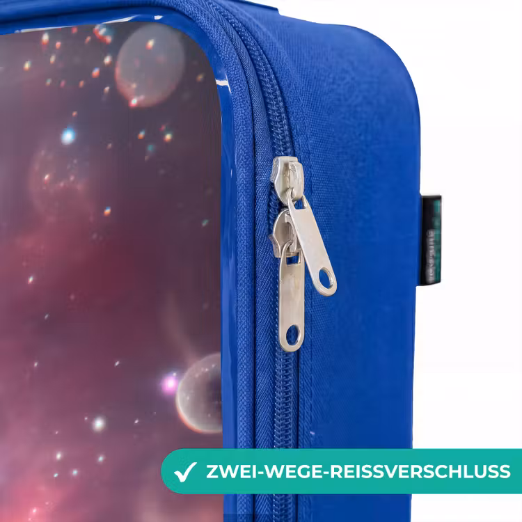 Kinderkoffer Blau - Rosa Alien im Sternennebel — 5
