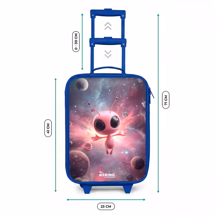 Kinderkoffer Blau - Rosa Alien im Sternennebel — 7
