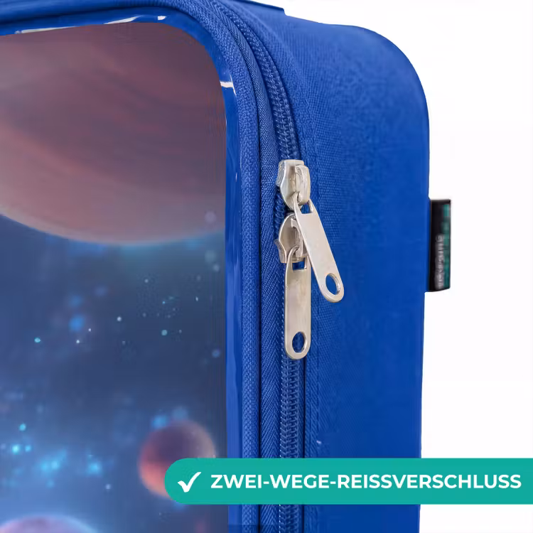 Kinderkoffer Blau - Rotes Raumwesen im kosmischen Tanz — 5