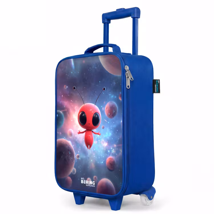 Kinderkoffer Blau - Rotes Raumwesen im kosmischen Tanz — 8