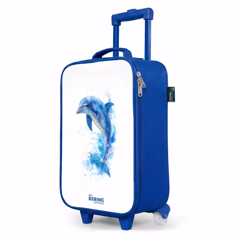 Kinderkoffer Blau - Springender blauer Delfin — 8