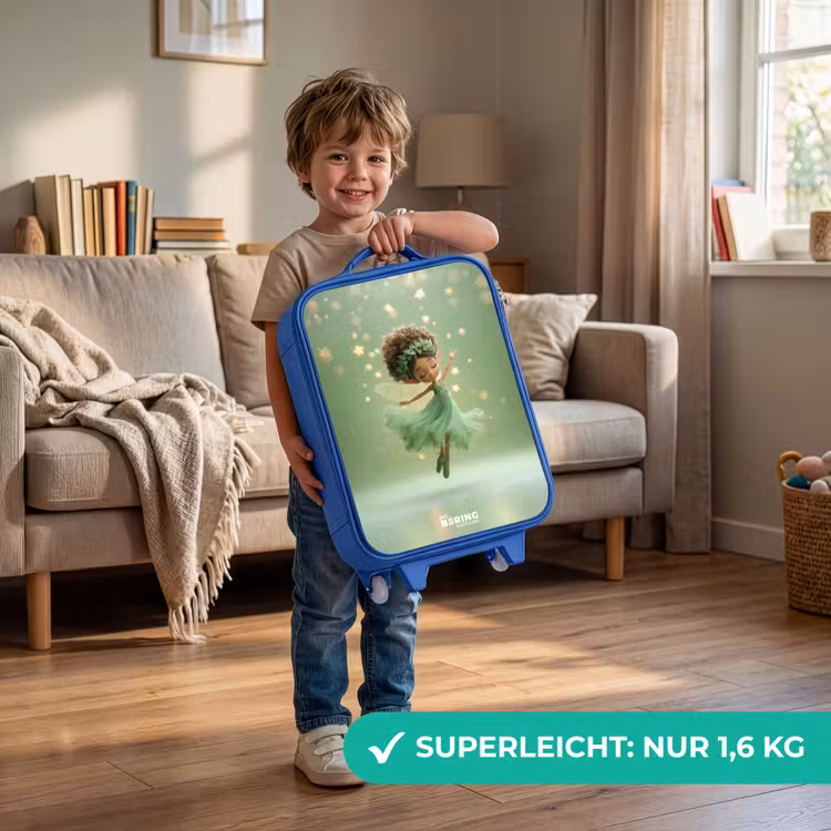 Kinderkoffer Blau - Tanzende Fee in grünem Licht — 3