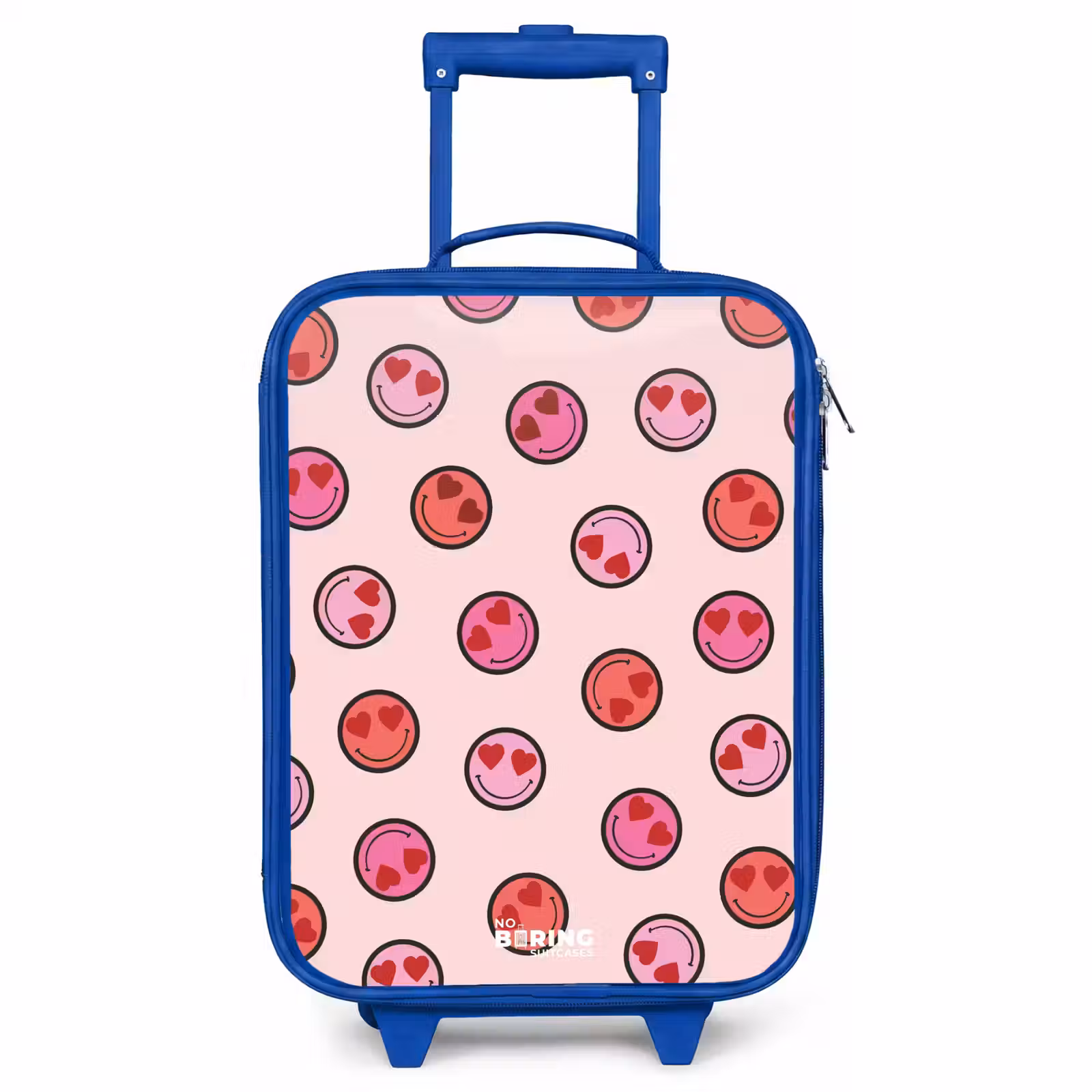 Kinderkoffer Blau - Herz - Smiley - Muster — 1