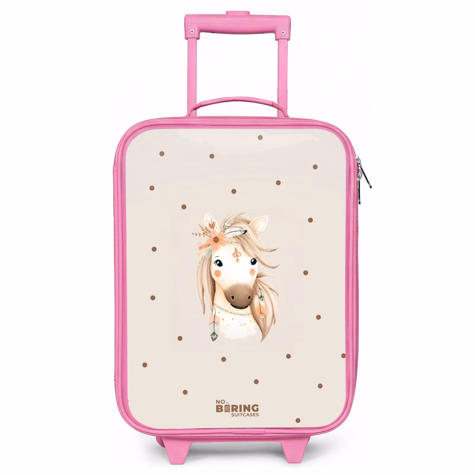 Kinderkoffer Rosa - Böhmisches Pferd in Pastellfarben — 1