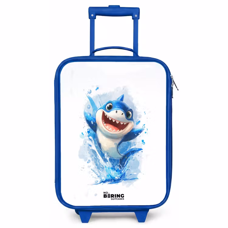 Kinderkoffer Blau - Hai - Zähne - Wasser — 1