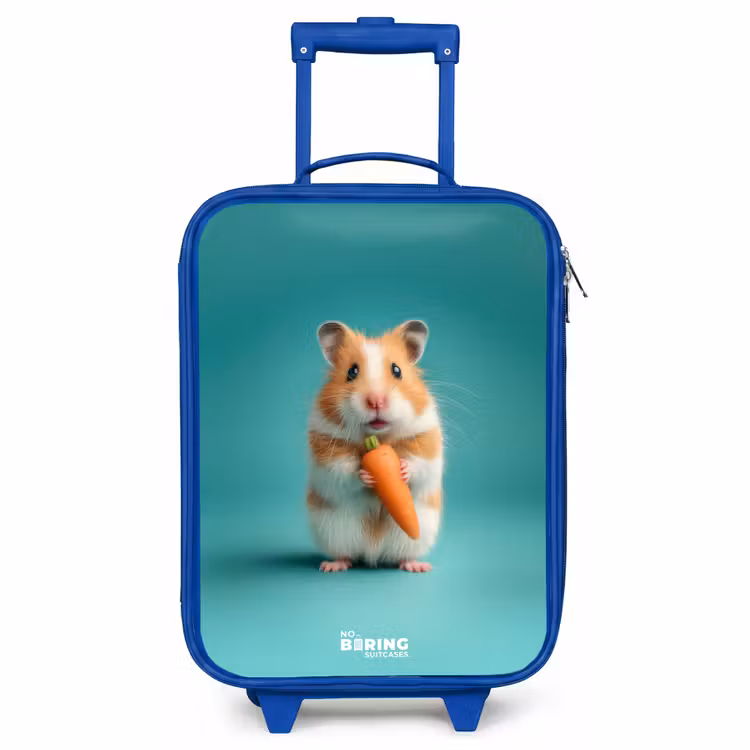 Kinderkoffer Blau - Hamster - Karotte - Tier — 1