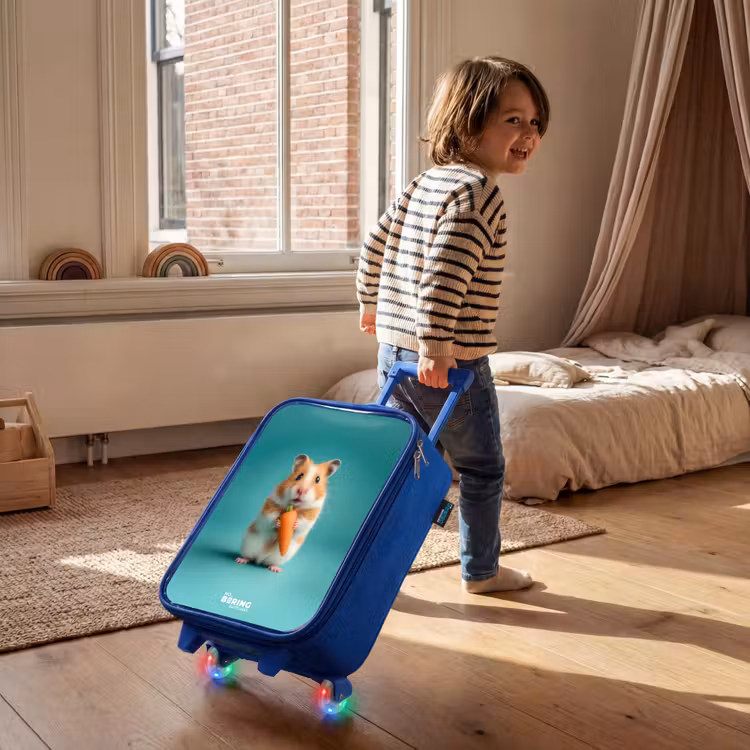 Kinderkoffer Blau - Hamster - Karotte - Tier — 2