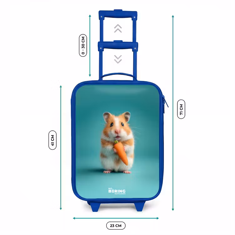 Kinderkoffer Blau - Hamster - Karotte - Tier — 7