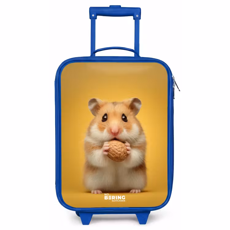 Kinderkoffer Blau - Hamster - Walnuss - Tier — 1