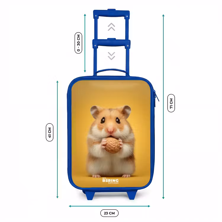 Kinderkoffer Blau - Hamster - Walnuss - Tier — 7