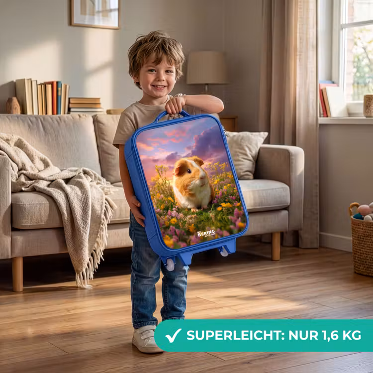 Kinderkoffer Blau - Meerschweinchen - Natur - Tier — 3