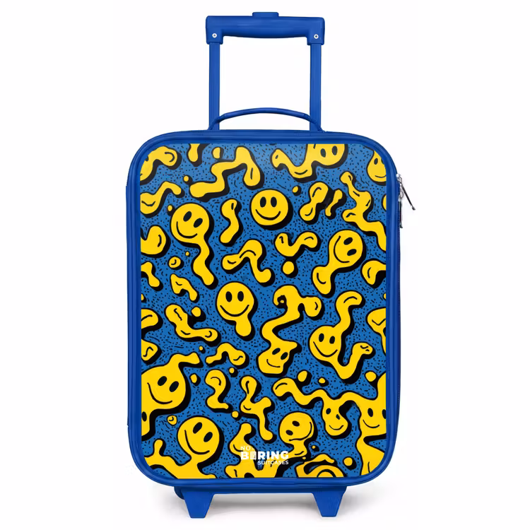 Kinderkoffer Blau - Smiley - Blau - Gelb — 1