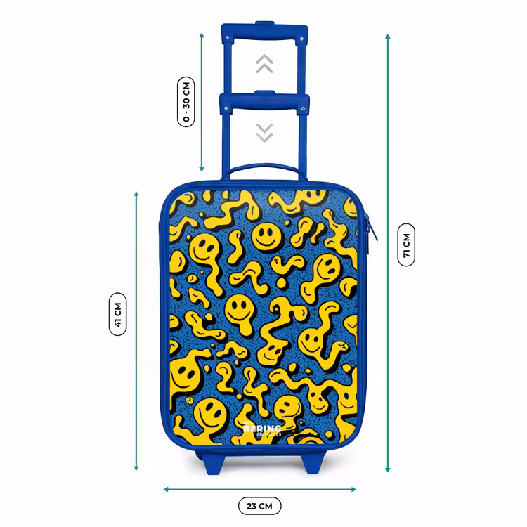 Kinderkoffer Blau - Smiley - Blau - Gelb — 7