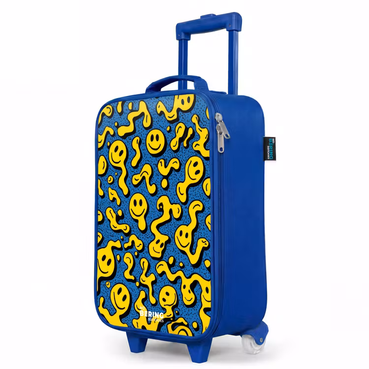 Kinderkoffer Blau - Smiley - Blau - Gelb — 8