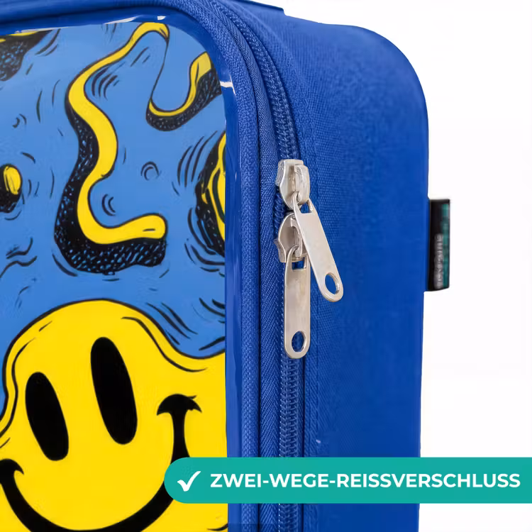 Kinderkoffer Blau - Smiley - Gelb - Blau — 5