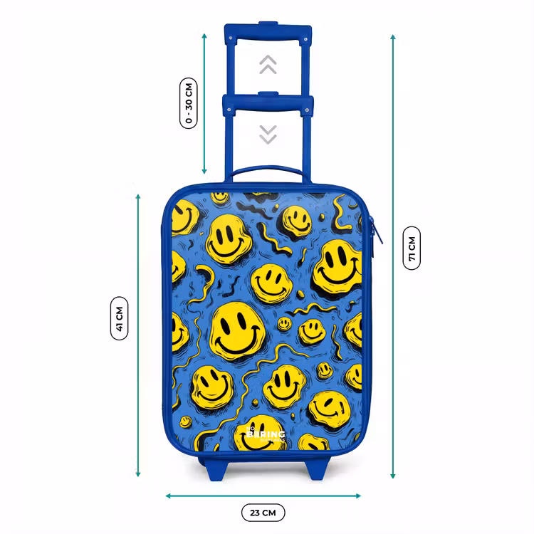 Kinderkoffer Blau - Smiley - Gelb - Blau — 7
