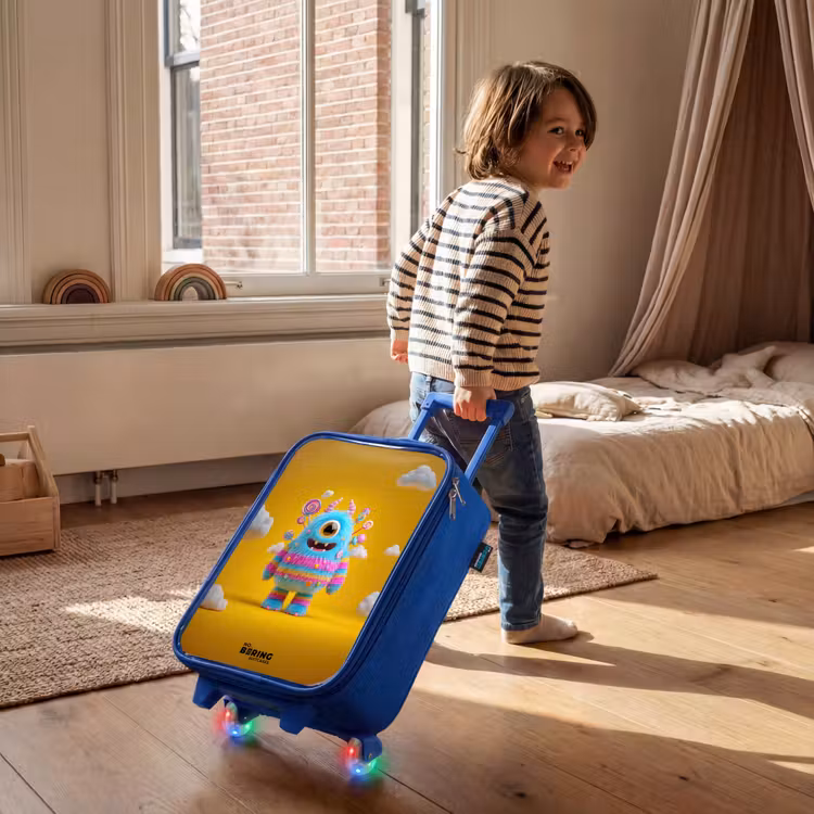Kinderkoffer Blau - Süßigkeiten - Monster - Regenbogen — 2