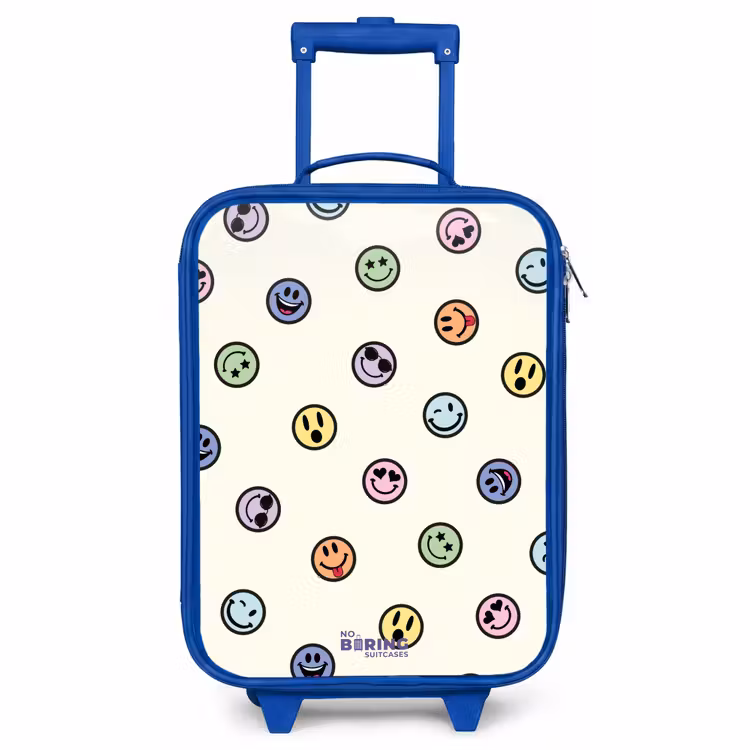 Kinderkoffer Blau - Verspielter Smiley-Mix — 1