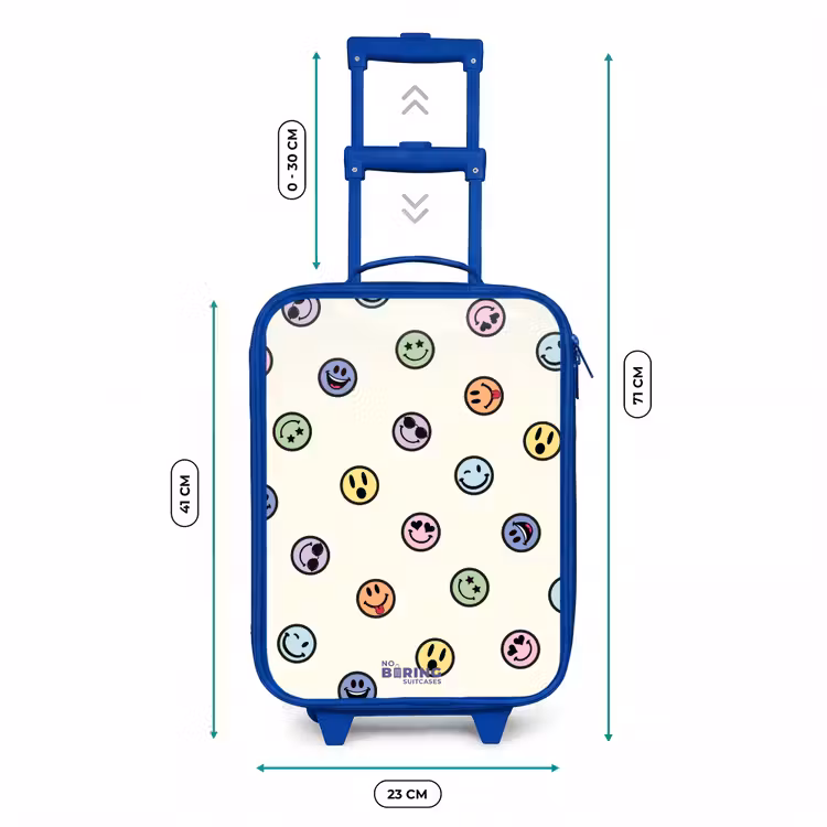 Kinderkoffer Blau - Verspielter Smiley-Mix — 7
