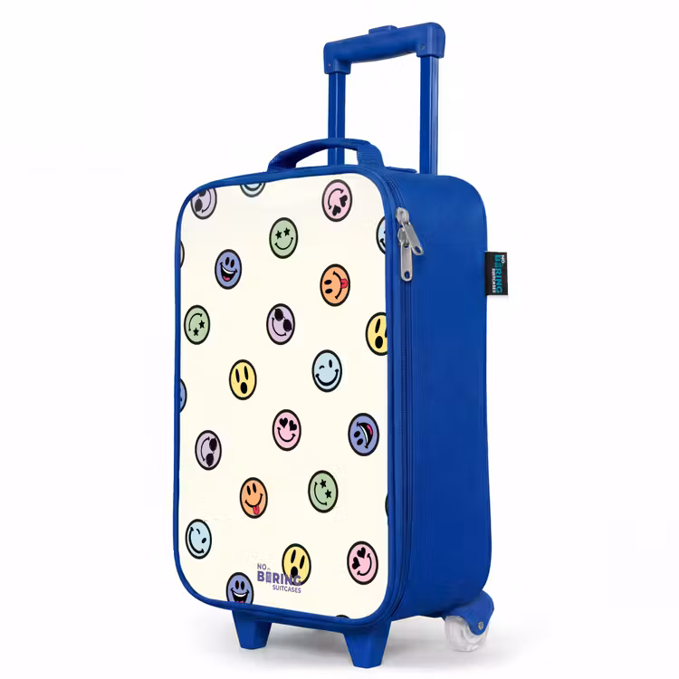 Kinderkoffer Blau - Verspielter Smiley-Mix — 8