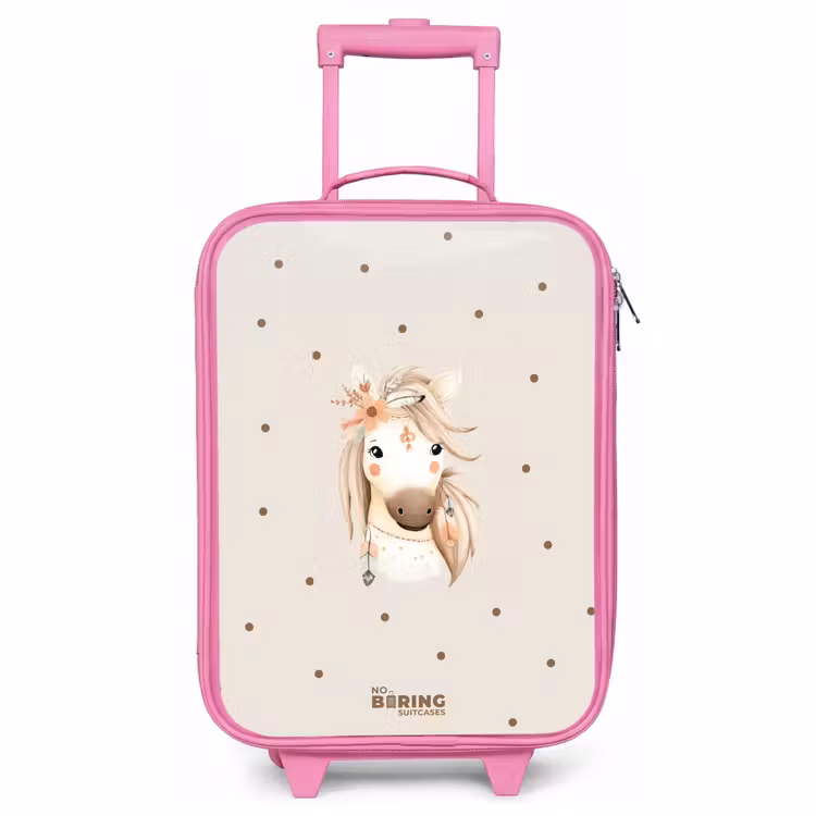 Kinderkoffer Rosa - Böhmisches Pferd in Pastellfarben — 1