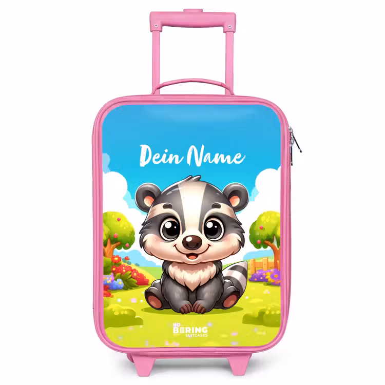 Kinderkoffer Rosa mit Name - Willy Rocker — 1