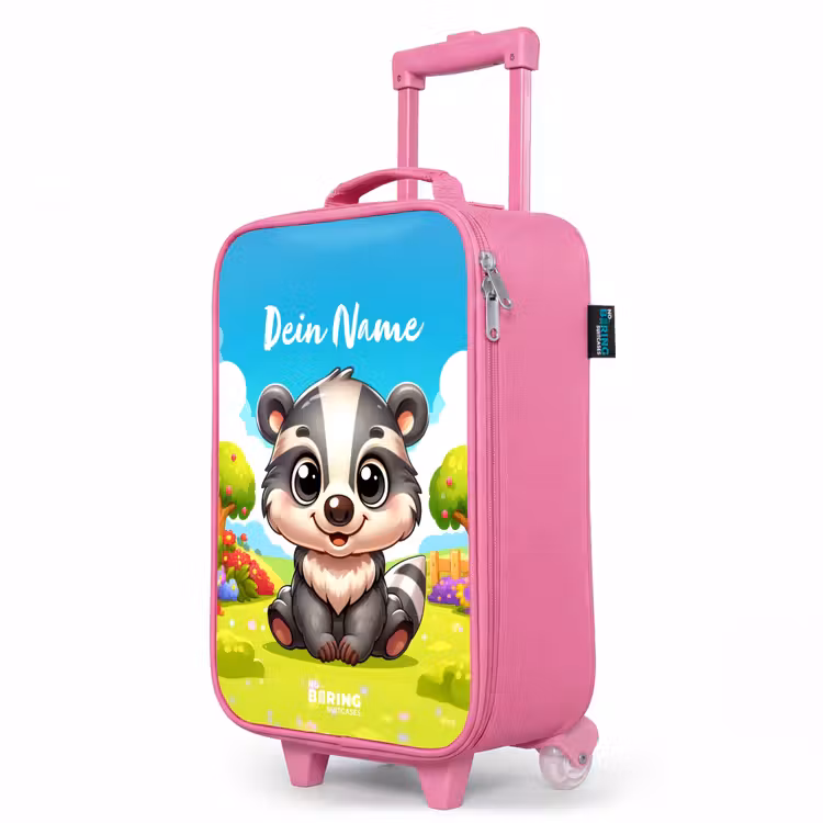 Kinderkoffer Rosa mit Name - Willy Rocker — 8