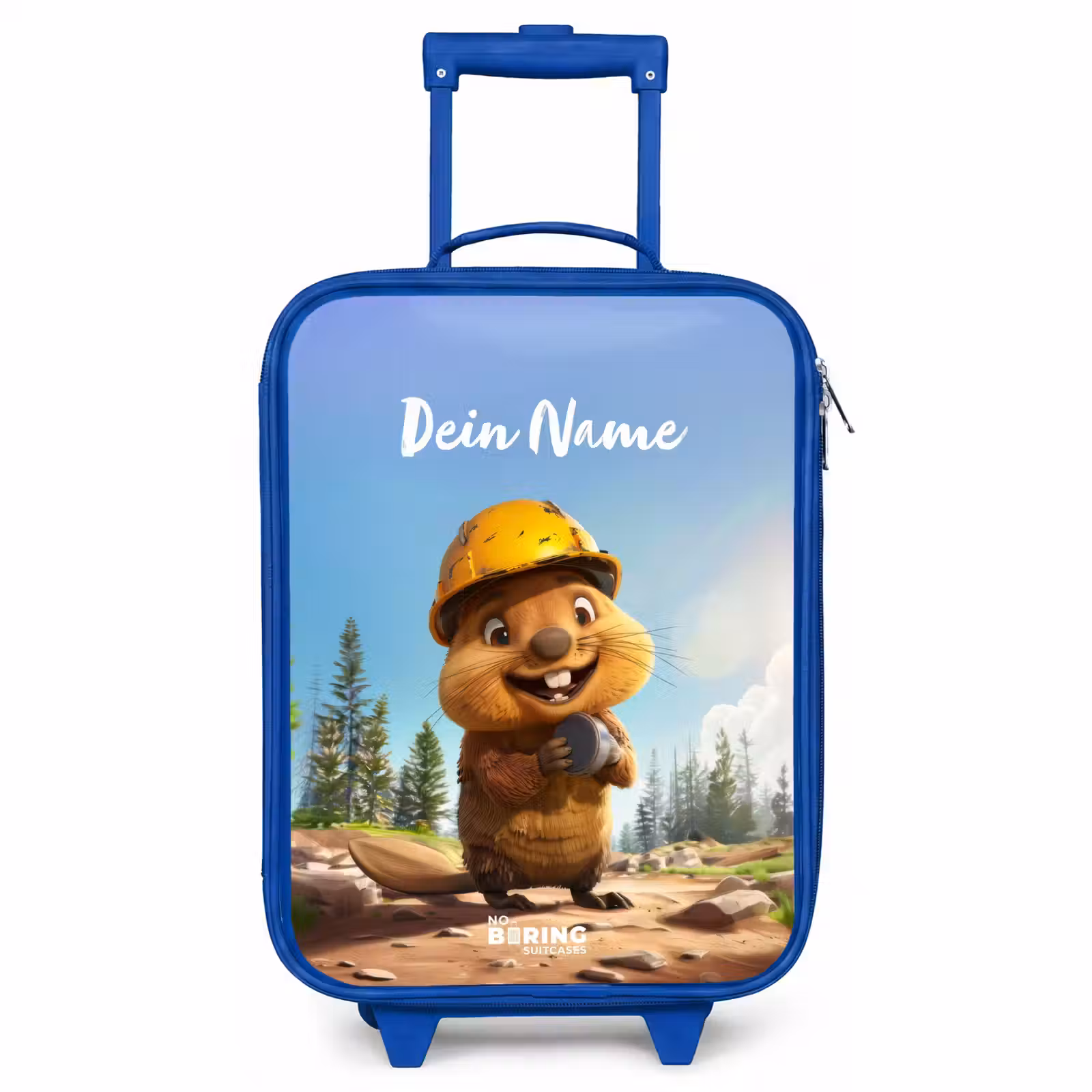 Kinderkoffer Blau mit Name - Billy Bauhelm — 1