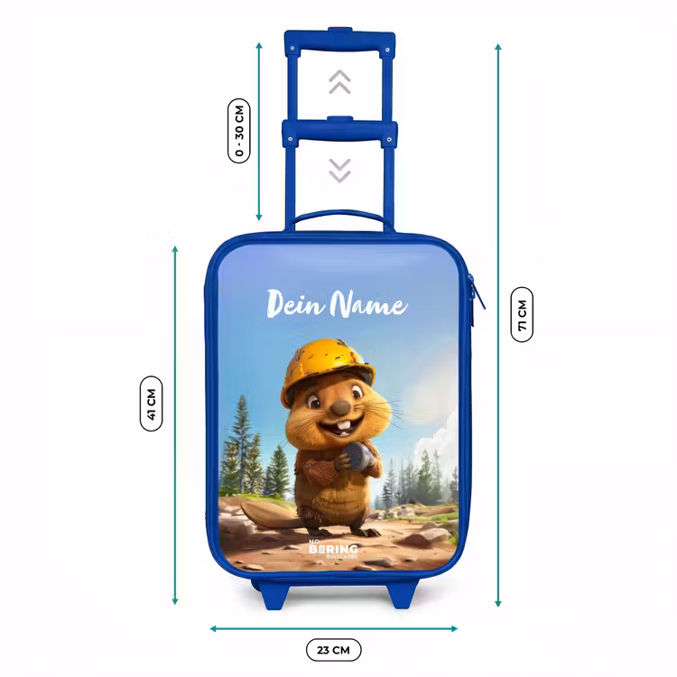 Kinderkoffer Blau mit Name - Billy Bauhelm — 7