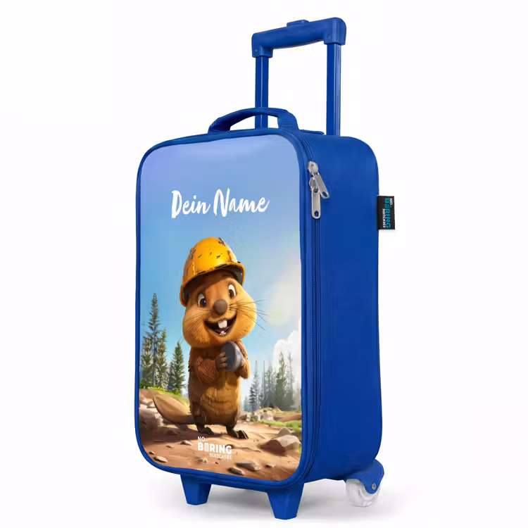 Kinderkoffer Blau mit Name - Billy Bauhelm — 8