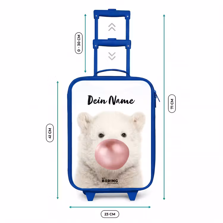 Kinderkoffer Blau mit Name - Kaugummi-Bär — 7