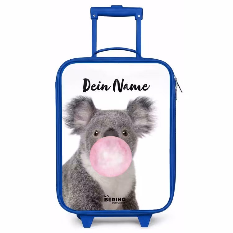 Kinderkoffer Blau mit Name - Kaugummi-Koala — 1