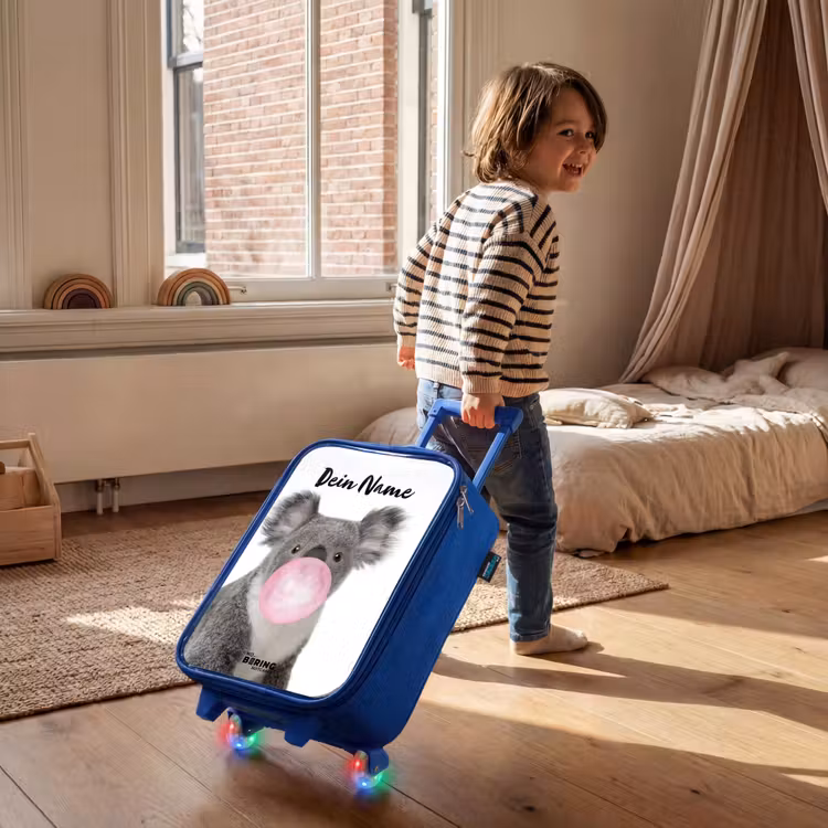 Kinderkoffer Blau mit Name - Kaugummi-Koala — 2