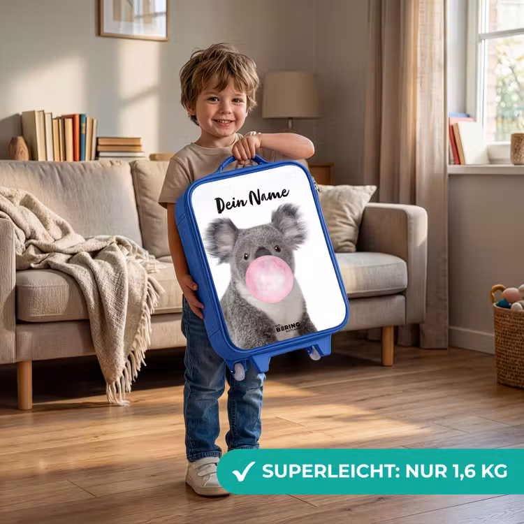 Kinderkoffer Blau mit Name - Kaugummi-Koala — 3