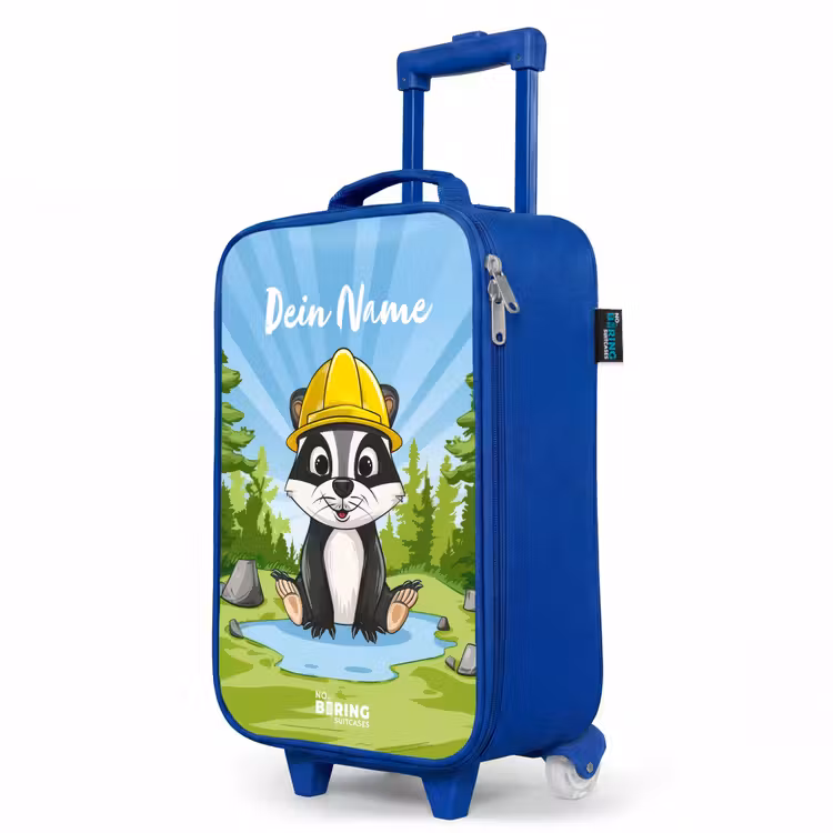 Kinderkoffer Blau mit Name - Wally Arbeitsbär — 8