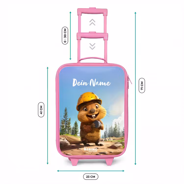 Kinderkoffer Rosa mit Name - Billy Bauhelm — 7