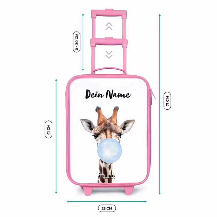 Kinderkoffer Rosa mit Name - Kauen Kobus blau — 7