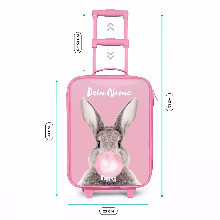 Kinderkoffer Rosa mit Name - Kauen nagen — 7