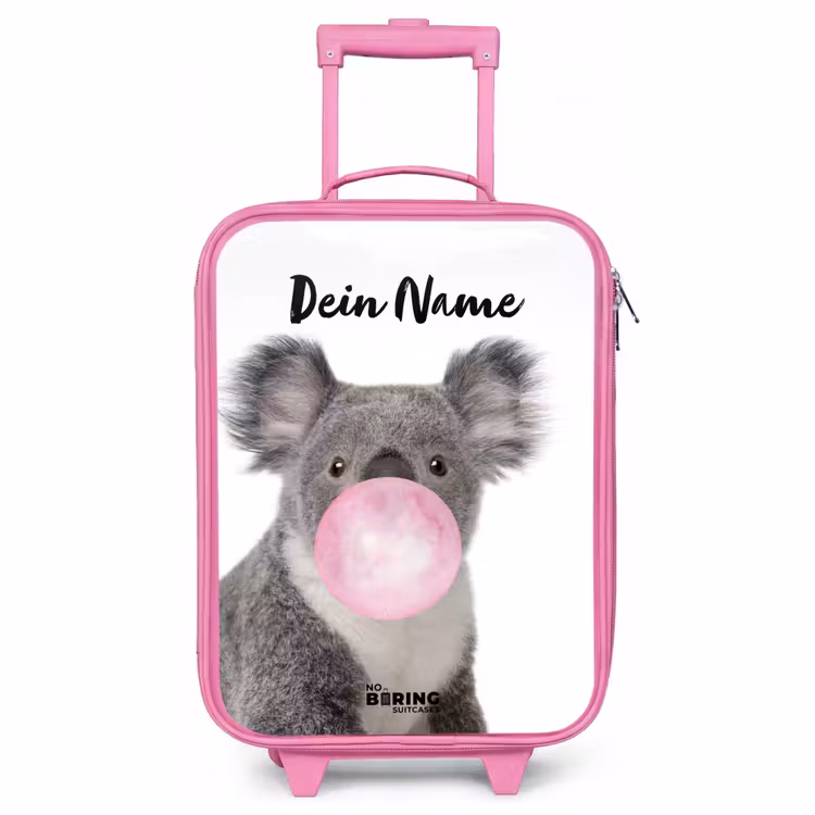 Kinderkoffer Rosa mit Name - Kaugummi-Koala — 1