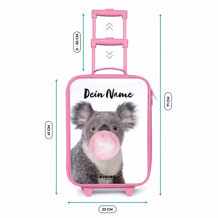 Kinderkoffer Rosa mit Name - Kaugummi-Koala — 7