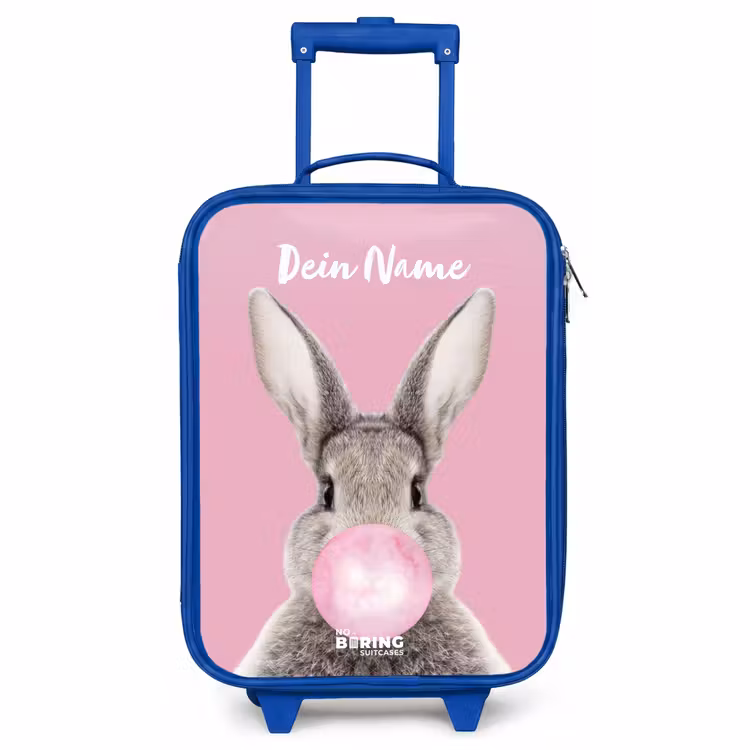 Kinderkoffer Blau mit Name - Kauen nagen — 1