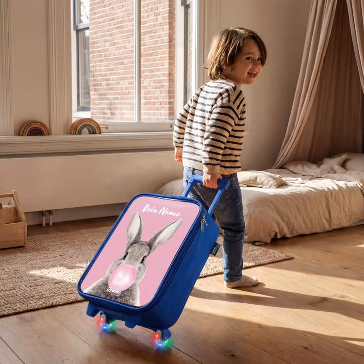 Kinderkoffer Blau mit Name - Kauen nagen — 2