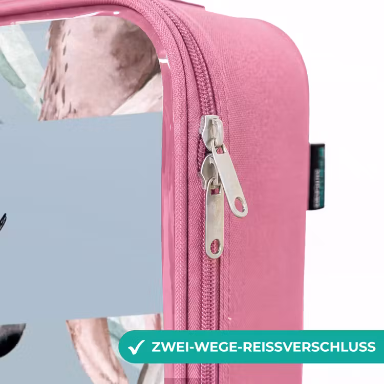 Kinderkoffer Rosa mit Name - Dschungel in hellen Farben — 5