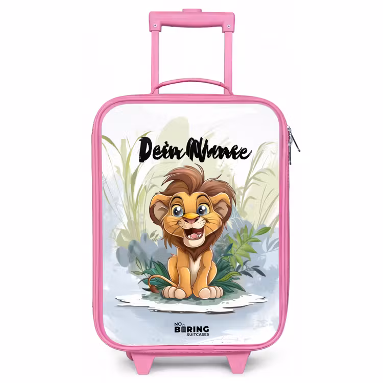Kinderkoffer Rosa mit Name - Guusje-Giraffe — 1