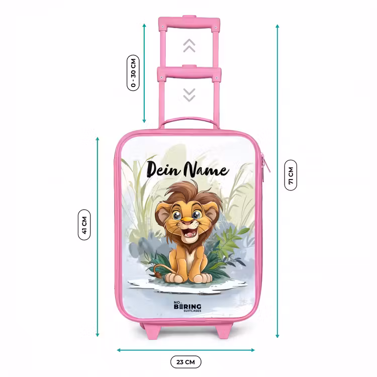 Kinderkoffer Rosa mit Name - Lenny Löwe — 7