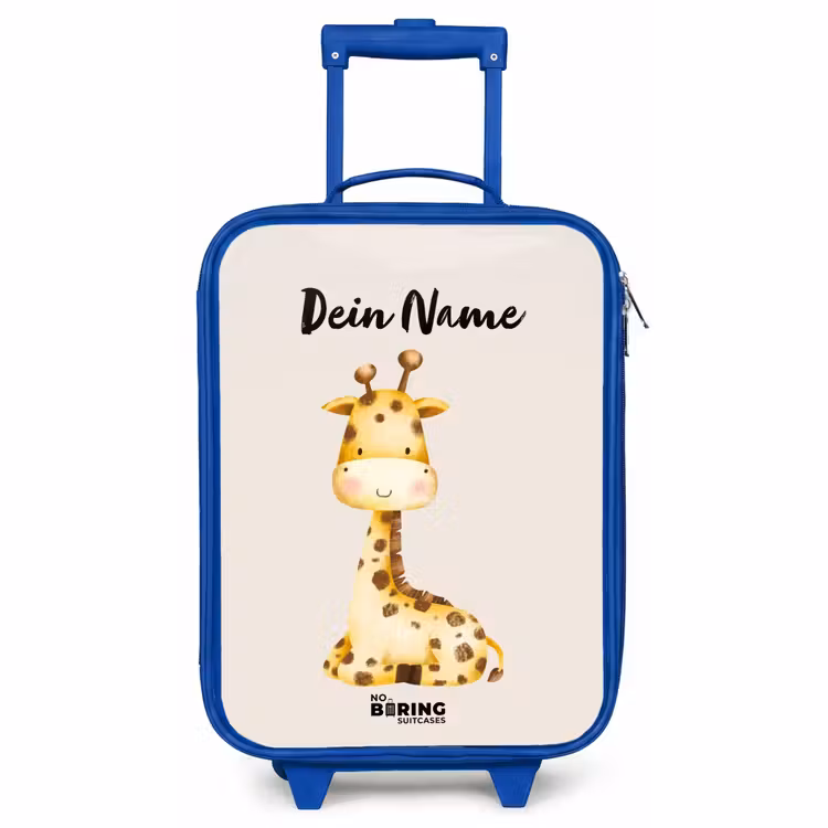 Kinderkoffer Blau mit Name - Gigi Giraffe — 1